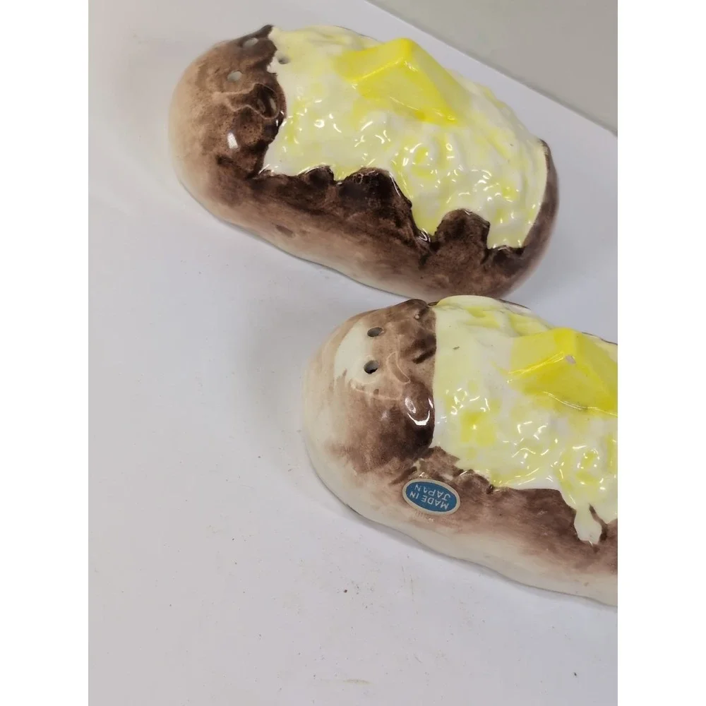 1990's‎ Idaho Baked Potato with Butter Salt and Pepper Shaker Set Never Used